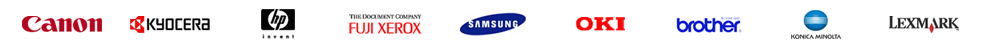 Canon, Kyocera, hp, Fuji Xerox, Samsung, OKI, brother, Konica Minolta, Lexmark 